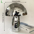 Silberne Pilz-Discokugel 25cm Dekoration mit reflektierenden Spiegeln für Innenräume - L-Durchmesser 25CM / Gold