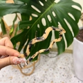 Retro tortoiseshell acetate wavy headband for women in a stylish handmade marble pattern - Wave Glasses Headband / Light Tortoiseshell