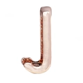 Rose gold letter J alloy slide charm for 10mm bracelets with polished finish - J (Rose Gold)
