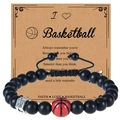 Dettaglio del braccialetto di pallacanestro su un biglietto regalo inglese ispiratore - Bracciale da Basket-1