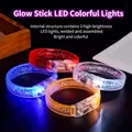 LED glow bracelet set in red, blue, orange, and white with 3 bright LEDs - Rainbow