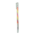 Rainbow gel pen with transparent body and 1.2mm tip showing colorful gradient ink - Glitter Style - Yellow+Orange+Purple