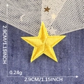 Yellow star embroidered patch for clothing DIY decoration 2.9cm 1.15 inch size - Yellow