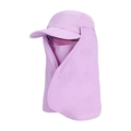 Light purple quick-dry sun hat with detachable face mask and neck flap for outdoors - Purple