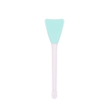 Dual-head silicone face mask brush with light blue applicator and white handle tool - Green