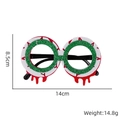 Halloween bloodshot eyeball glasses with green glitter frames for party photo props - Bloody Eyeball