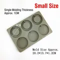 6-cavity round silicone mold for DIY aroma wax tablets and soap with hanging holes - Small 6-Cavity Ring