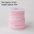Cordino in camoscio rosa 0.3cm per decorazioni natalizie e torte, rotolo da 45m - Cordino in Scamosciato Coreano / 50 Yard (Circa 45m) / Rosa Ciliegia