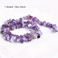 Polished natural amethyst stone bead strand for handmade jewelry 16 inches - Purple Crystal