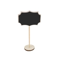 Miniature wooden chalkboard with wavy edges and round base for wedding party table decor - Polygon Blackboard