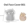 Halloween owl silhouette resin silicone mold for DIY lamp size 8.8cm model B01 - Owl Face Cover #01
