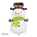 Palloncino in alluminio a forma di pupazzo di neve di Natale con cappello, 89x50cm - Grande Pupazzo di Neve Sorridente