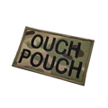 Tactical Multicam OUCH POUCH embroidered velcro patch with bold black lettering for med kits - Multicam Camouflage Black Text