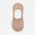 Lace mesh breathable low-cut invisible socks for women in beige skin color - Lace Low Cut Invisible Socks / Brown