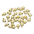 Goldene Fünf-Punkte-Sterne CCB-Kunststoffanhänger für DIY-Schmuck und Modezubehör - Gold