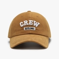 Khaki baseball cap with CREW 1983 embroidery in soft cotton American vintage style - Ginger Yellow