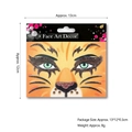Glittering tiger-themed face art decor sticker set for parties and performances - Lion Face Sticker