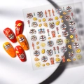 5D embossed Chinese New Year nail stickers with 3D lion dance and gold coin patterns - Lion Dance and Ingot Combination (FEB-800)