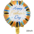 18 inch round aluminum foil balloon for Father's Day with blue and gold artistic prints - 18 inch Father's Day Round Balloon 003