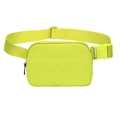 Neon green waterproof nylon belt bag with adjustable strap and buckle closure - Fluorescent Green