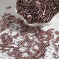 DIY purple glass bugle beads in petal bowl for handmade jewelry and sewing - Diameter approx 2mm x Length approx 7mm 15g/Pack Approx 300 Pieces / Purple