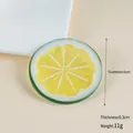 Groen PVC nep citroenschijfje 6cm diameter 0,3cm dikte 11g gewicht rekwisiet - 6cm Diameter/0.3cm Dikte / Groen