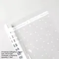 Christmas bouquet cellophane wrap with white snowflakes and Happy Christmas text 10m - Snowflake Cellophane Roll 10 Meters