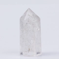 Clear white crystal hexagonal pillar ornament for meditation and healing energy - White Crystal