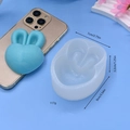 Detailed view of heart rabbit silicone mold with dimensions 7cm and 117g weight specs - Heart with Rabbit Ears Style(5)
