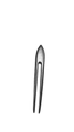 Épingle à cheveux en bois d'ébène en forme de U gris foncé pour coiffures minimalistes - Style Pointu Double Broche 【15*2cm】 (Sans Trou)