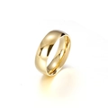 Anillo clásico de acero inoxidable dorado con acabado pulido para boda y uso diario - US 10 / Anillo de banda lisa para hombre en oro (KR43437-K)