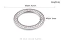Ciondolo tondo in acciaio al titanio con motivo greco e finitura argento, 41 mm - Stile Chiave Greca Colore Acciaio (KLJ102-Z) / 41*5mm
