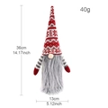 Christmas gnome plush wine bottle cover with snowflake knit hat and grey faux fur beard - Gnome Cover with Arms B