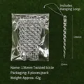 Transparent twisted icicle Christmas ornaments 8-piece set with silver lanyards - Twisted Texture Icicle / 136mm