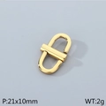 Hebilla de conexión dorada de acero inoxidable 304 para bolsos y collares, 21x10mm - Dorado (KLJ10803-KFC)
