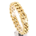 Bracciale cubano da uomo in acciaio inossidabile dorato con chiusura a dragone - Bracciale / Oro