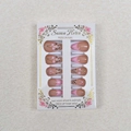 Uñas postizas press on con puntas francesas rosa, estampado de leopardo y cerezas, 24 piezas - Estilo Rosa Francés Leopardo Cereza Lazo (WY-085) / Juego de 24 Piezas