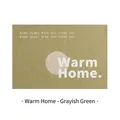 Durable PVC non-slip entry doormat in minimalist grey-green silk loop texture - Warm Home - Grey Green