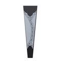 Dark grey mermaid flower bouquet sleeve with white lace pattern for single stem packing - Lace Single-Stem Bag (Black)