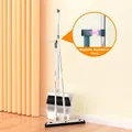 Set scopa e paletta bianca e verde con attacco magnetico e manico lungo - [attacco Magnetico] Set Pieghevole Da Tre Pezzi Bianco
