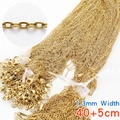 Dettaglio di catena in acciaio inossidabile dorato da 1,3 mm con chiusura a moschettone - O catena / Oro