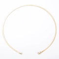 Flat golden snake bone chain necklace in stainless steel with lobster clasp - 3mm-45cm / Gold