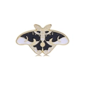 C1861-3 Black White Moon Star Moth
