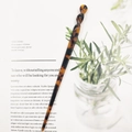 Minimalist tortoiseshell pattern hair pin with a spiral twist design in acetate finish - Dark and Light Brown Tortoiseshell (23#)