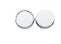 Due componenti base rotondi da 8mm in lega d'argento lucida a specchio per braccialetti DIY - Base Cromo - Tondo (Retro Liscio)