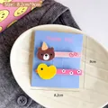 Süßes Haarspangen-Set mit Bär und gelber Ente auf blauem Karton für Mädchen - Blau Kombination Set