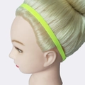 Yellow silicone elastic yoga headband on mannequin model for non-slip sports use - Fluorescent Green