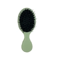 Portable mint green boar bristle cushion hairbrush with ergonomic handle for kids - Elastic Paint Tender Green (Boar Bristle)