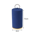Dark blue velvet ring display stand with gold metal base, height 7.5cm and width 4cm - Large / Dark Blue