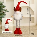 Standing Christmas gnome doll with retractable legs and red sequin hat, 55-80cm height - Sequin Antler Hat (55-80cm Telescopic)